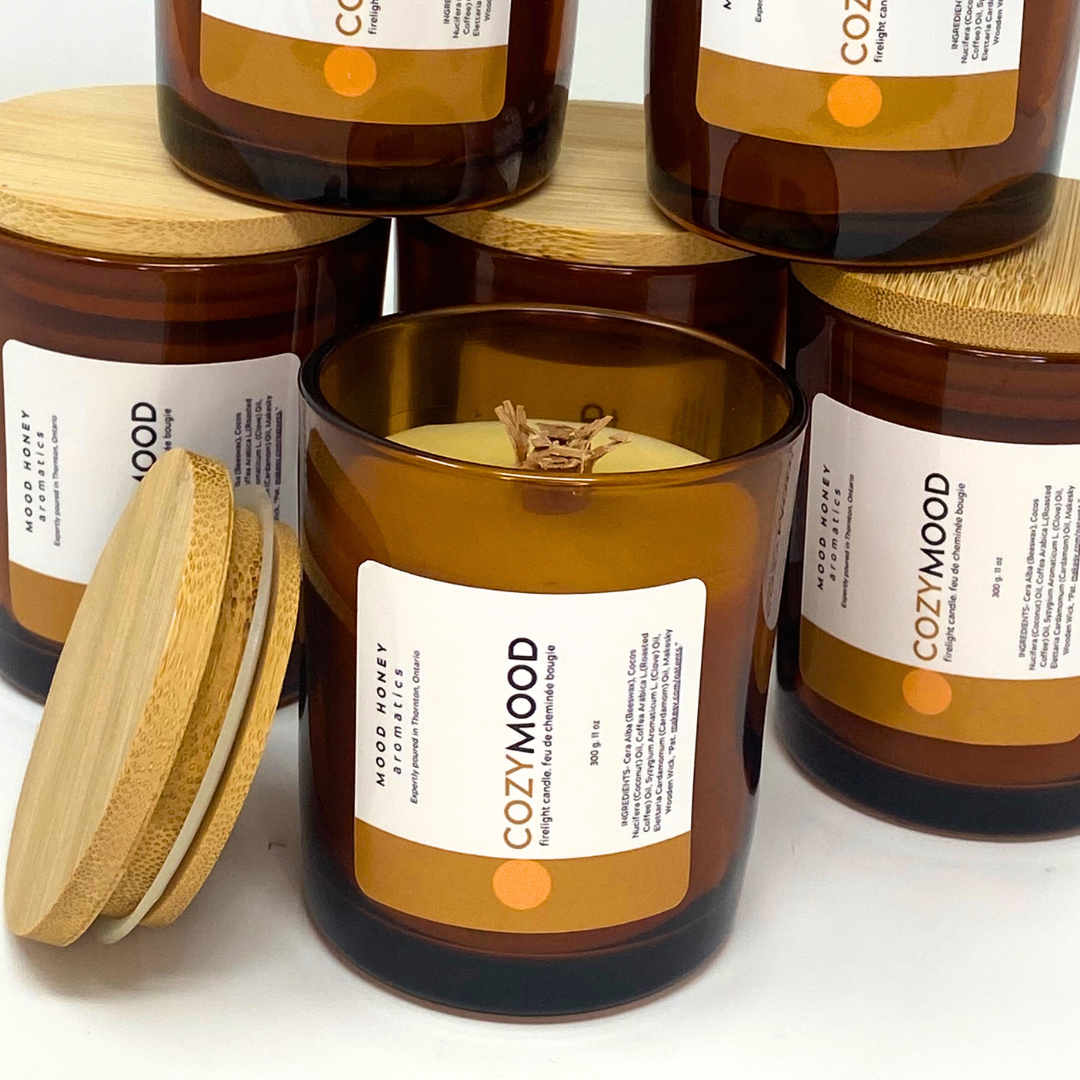 CozyMood firelight candle